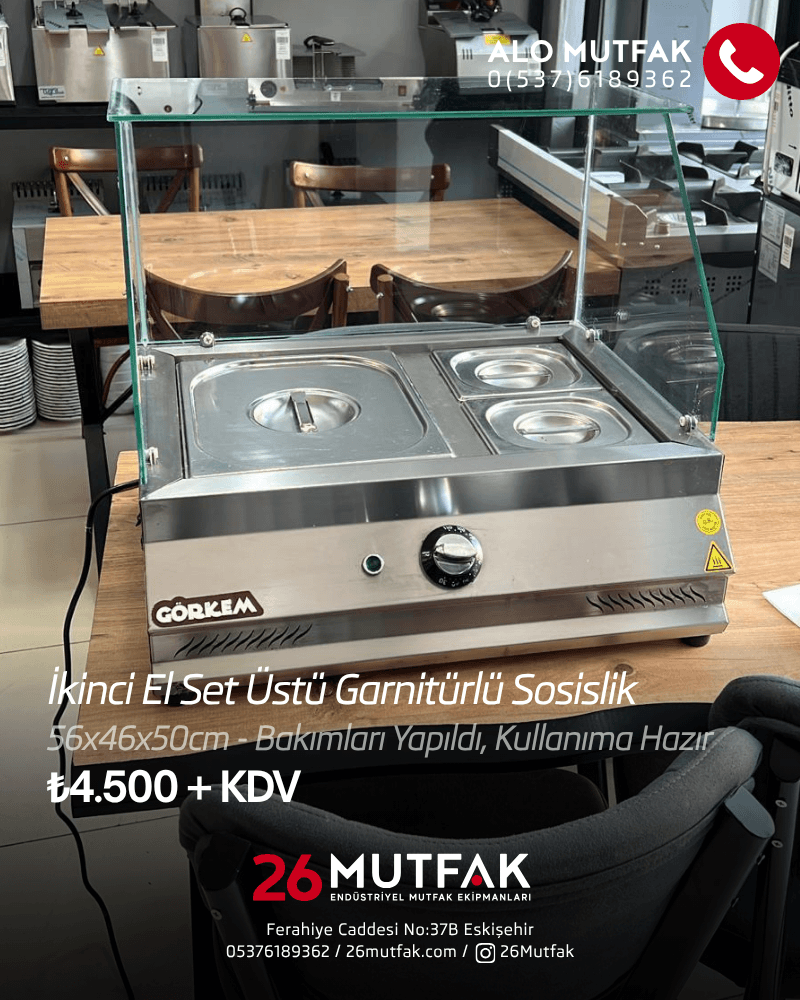 eskişehir ikinci el set üstü sosislik
